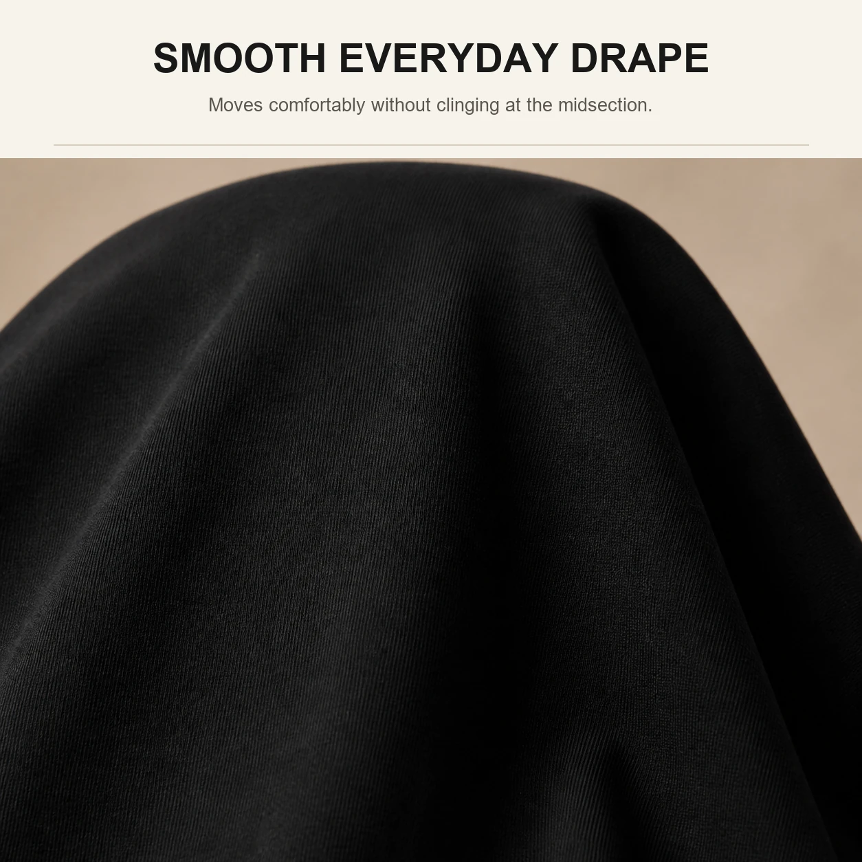 Soft fabric surface and natural drape