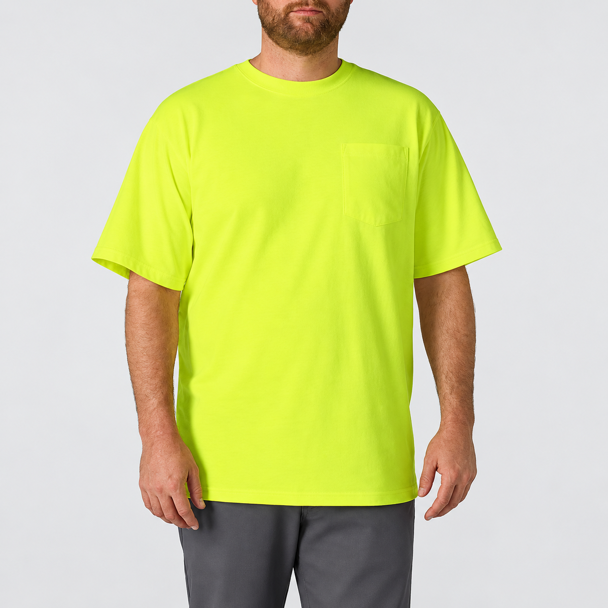 Brite Lime heavyweight pocket T-shirt