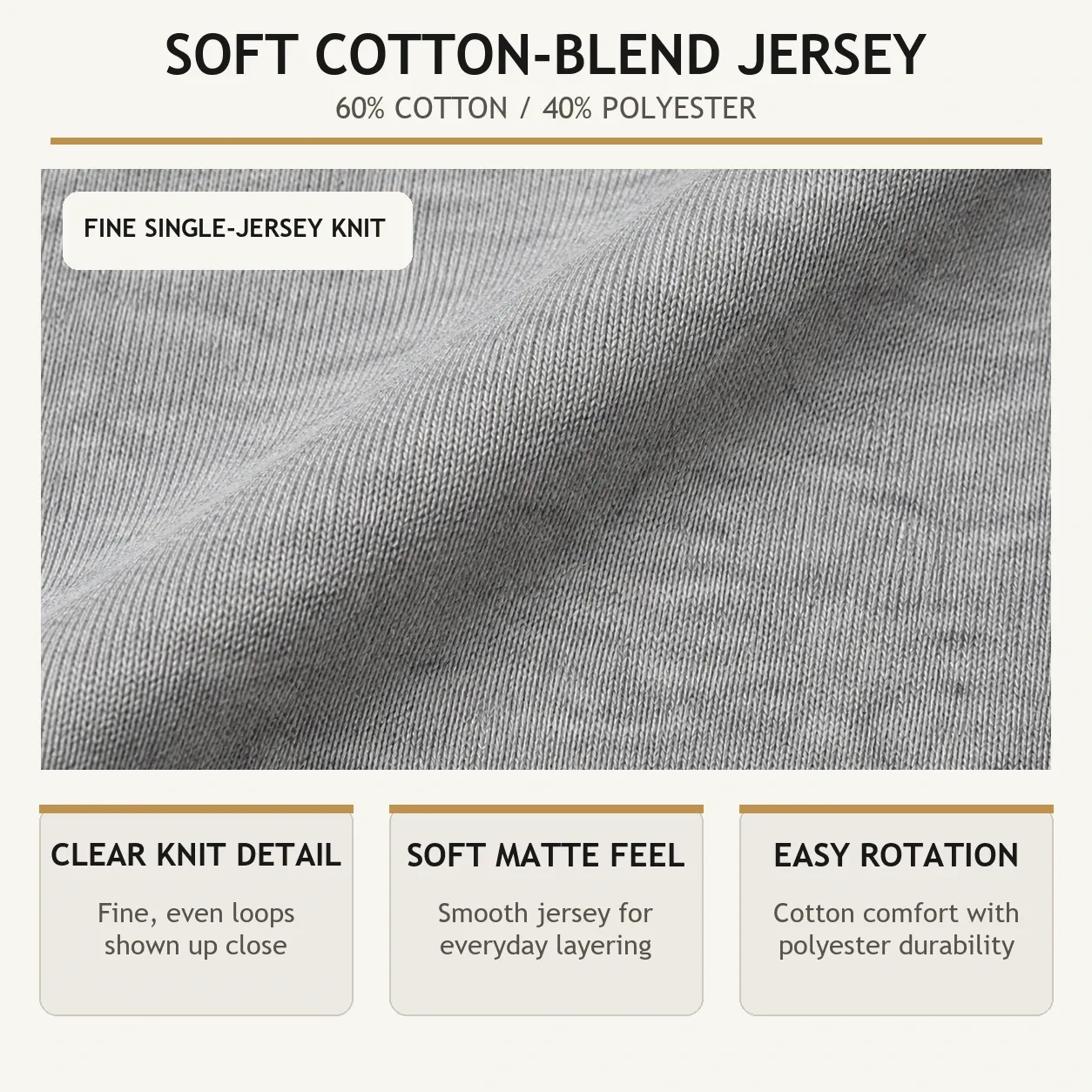 Men's Cotton-Blend Long Sleeve Crew Neck T-Shirts - 8 & 16 Pack