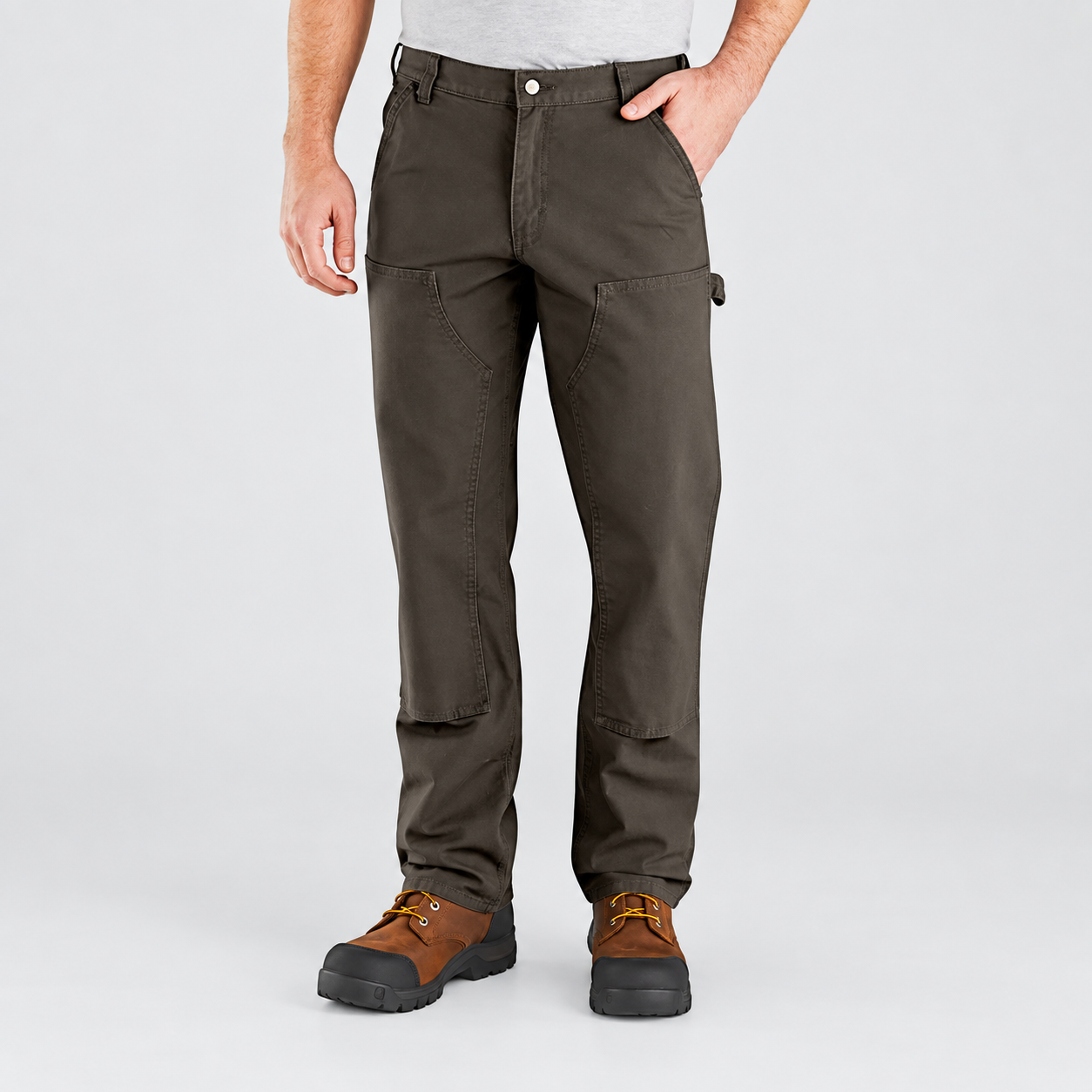 Dark Coffee heavy-duty duck work pants