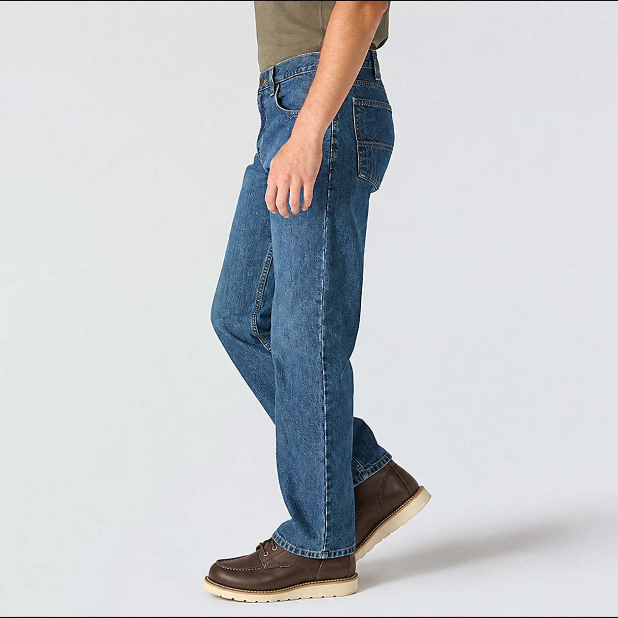 Men’s 13 oz Relaxed Straight Five-Pocket Jeans – 100% Cotton