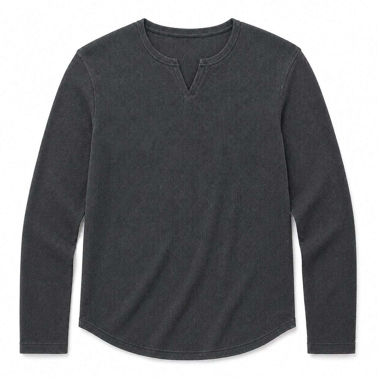 Men's Slim Fit V-Neck Long Sleeve Ribbed Shirts - 8 & 16 Pack