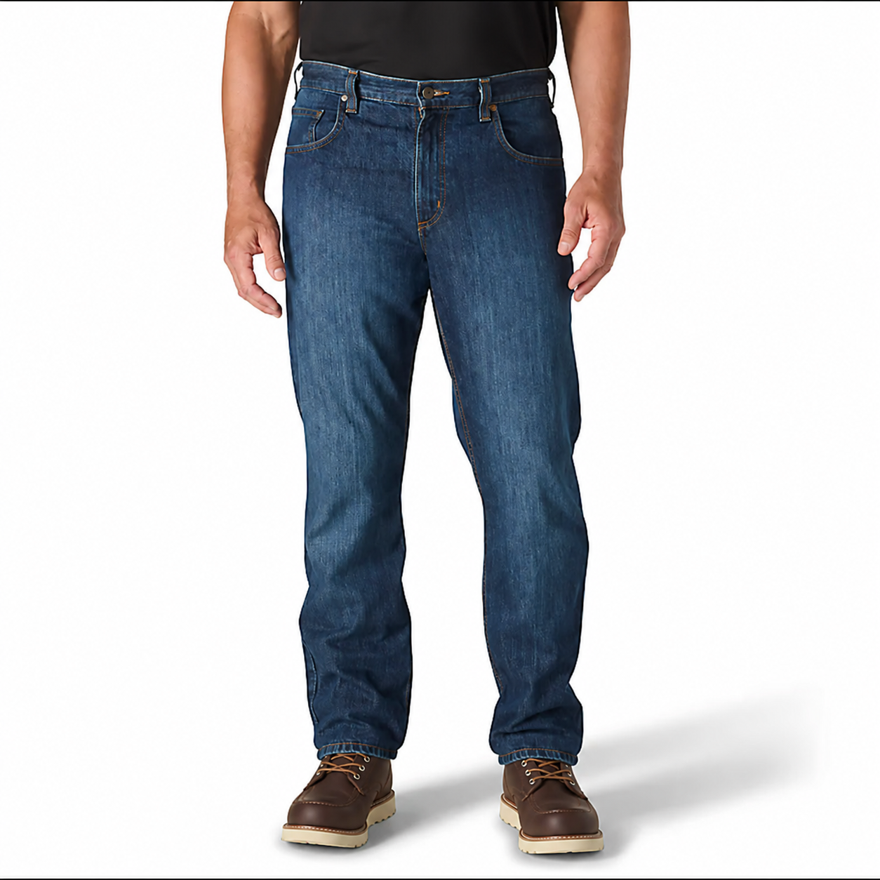 Men’s 13 oz Relaxed Straight Five-Pocket Jeans – 100% Cotton
