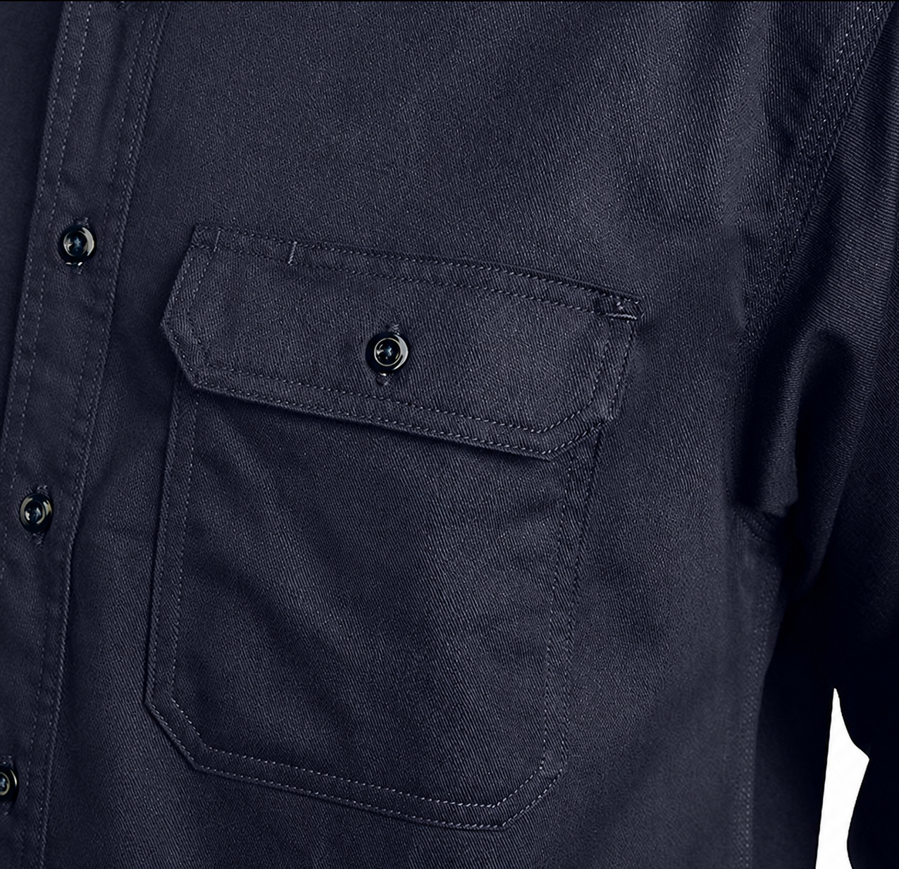 Men’s Flame-Resistant Midweight Twill Work Shirt – Loose Fit, Long Sleeve