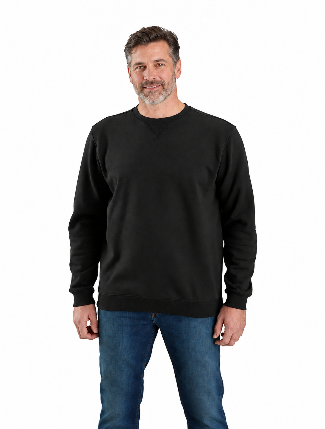Men’s Loose Fit Midweight Crewneck Sweatshirt – Cotton-Blend Fleece