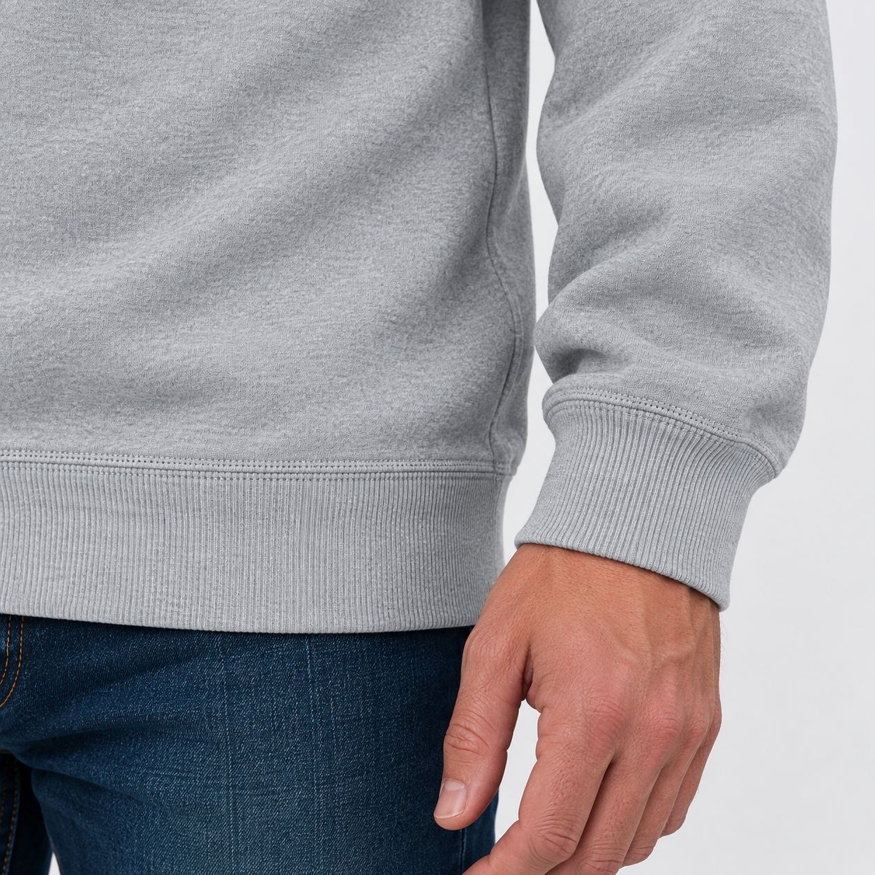 Men’s Loose Fit Midweight Crewneck Sweatshirt – Cotton-Blend Fleece