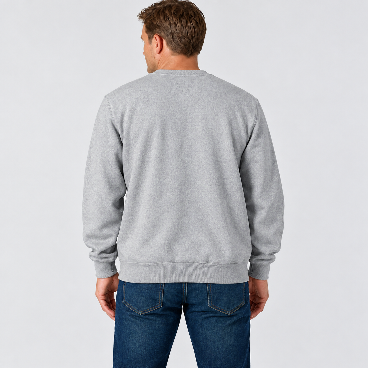Men’s Loose Fit Midweight Crewneck Sweatshirt – Cotton-Blend Fleece