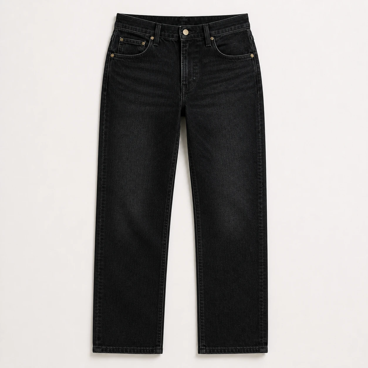 Full-length Black Slim Straight jeans front view