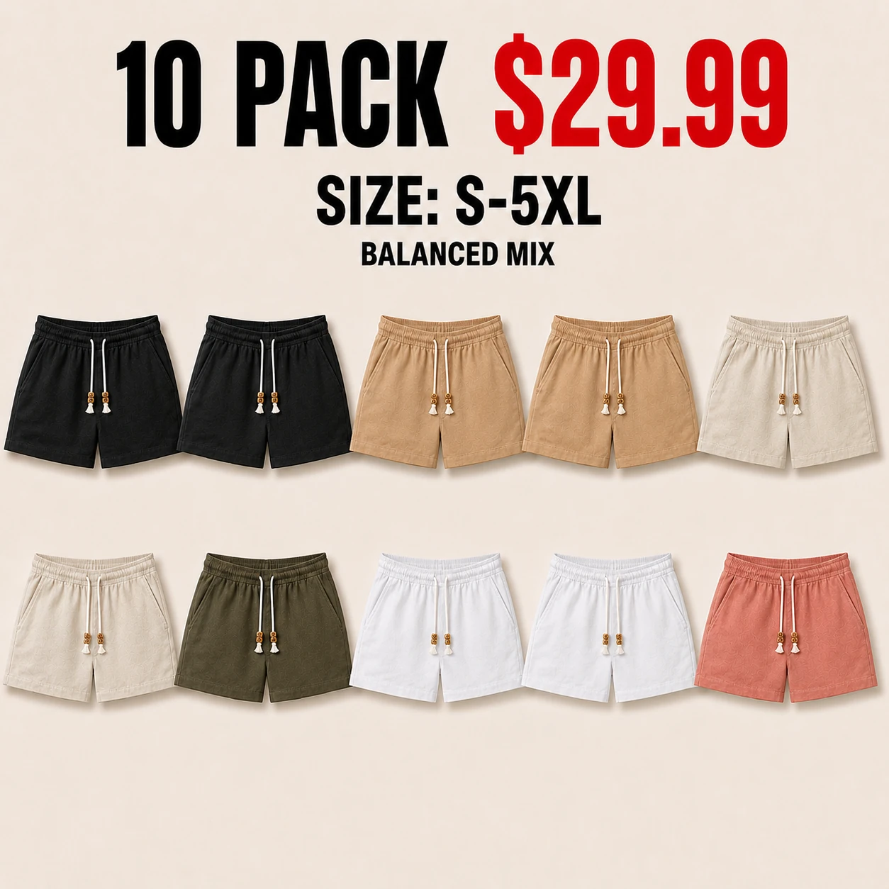 Ten-pack Balanced Mix shorts