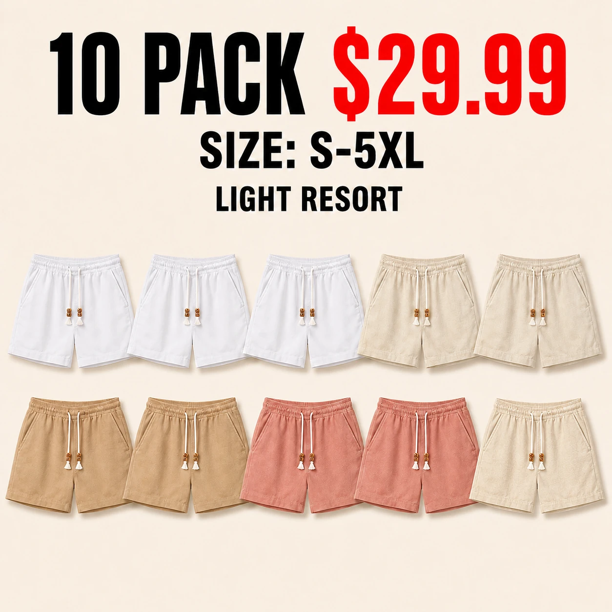 Ten-pack Light Resort shorts