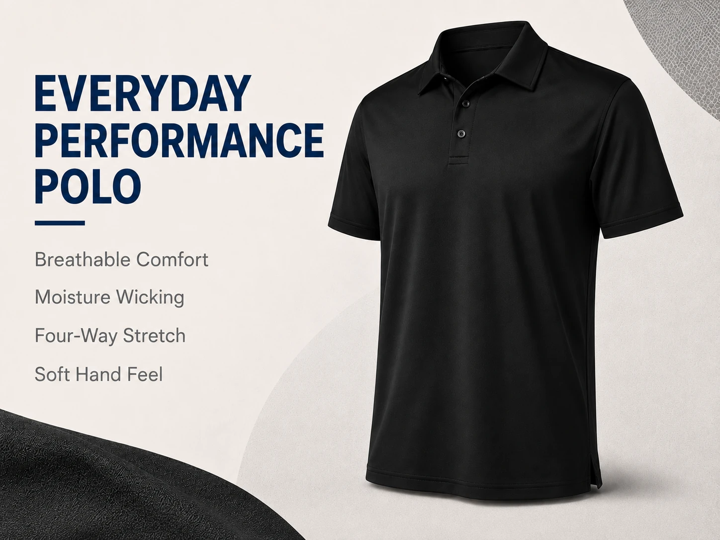 Classic fit performance polo shirt overview