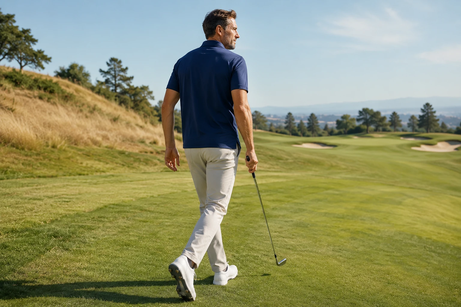 Men's performance polo shirt for golf