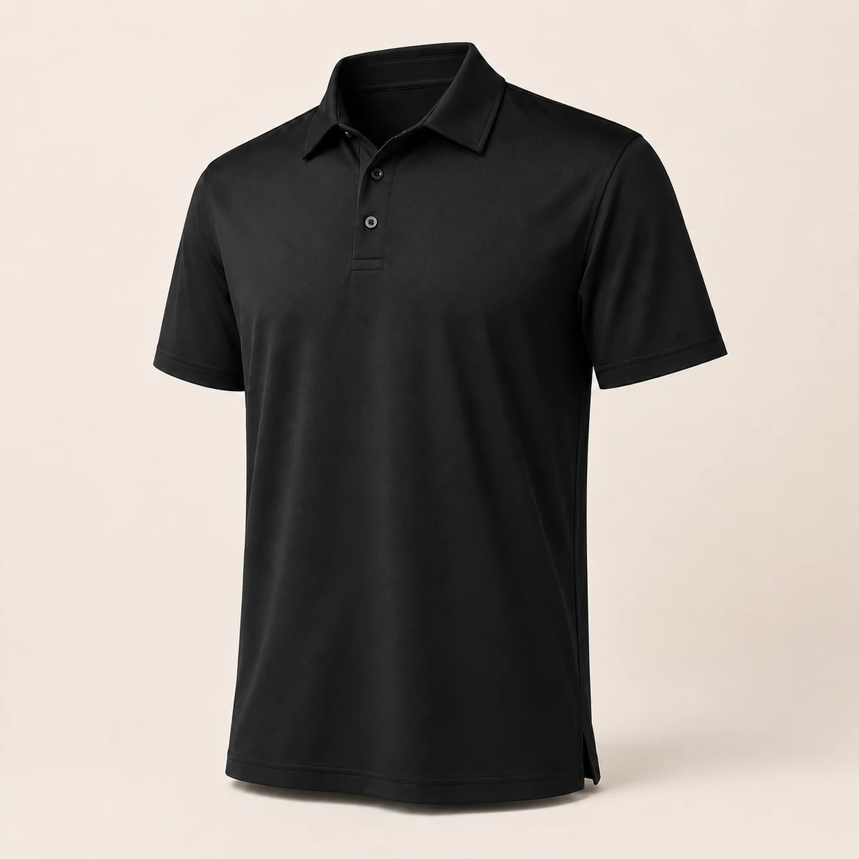 Black classic fit performance polo shirt