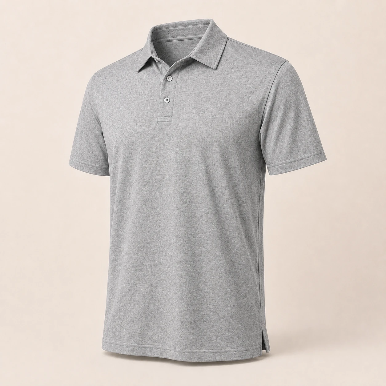 Heather Gray classic fit performance polo shirt