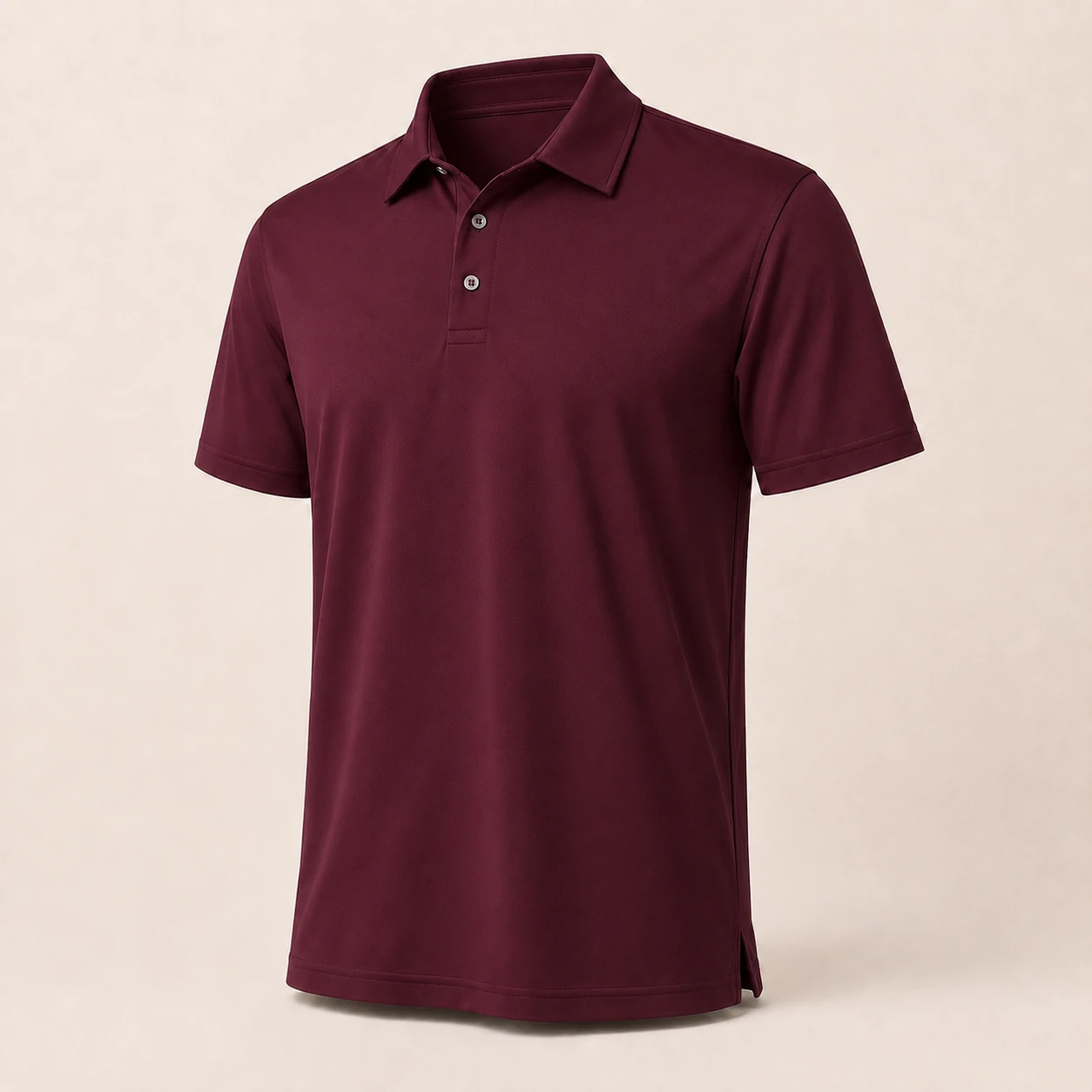 Burgundy classic fit performance polo shirt