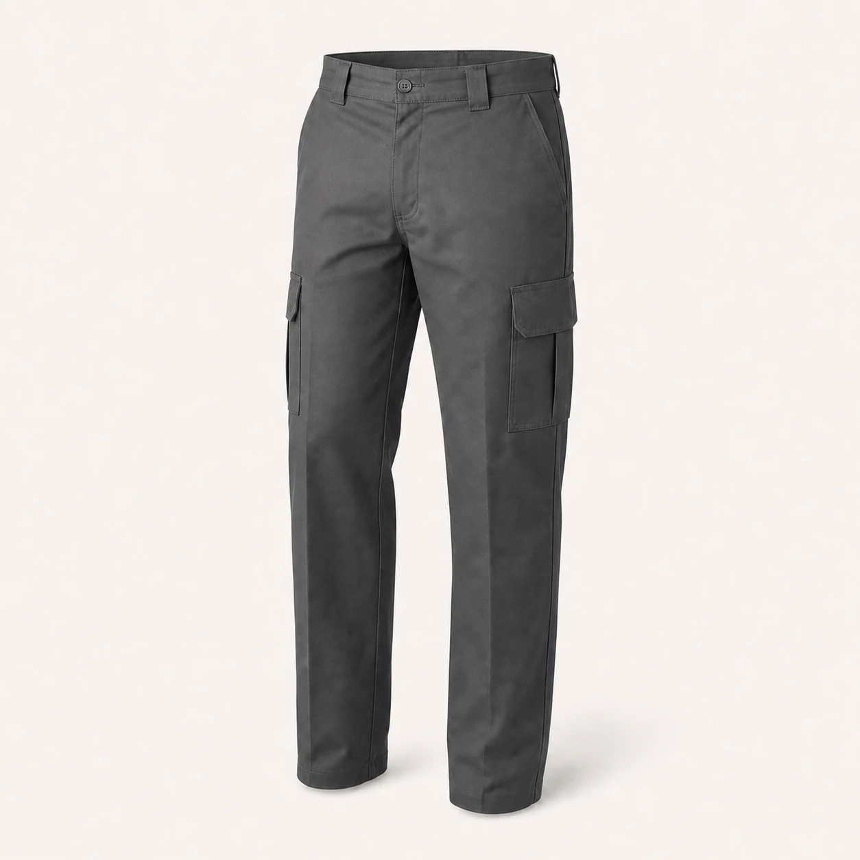 Charcoal Gray men's regular-fit cargo work pants