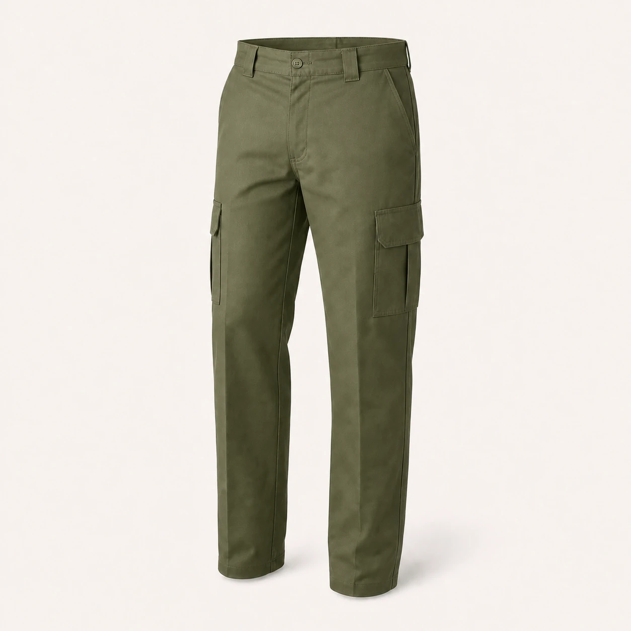 Moss Green men's regular-fit cargo work pants