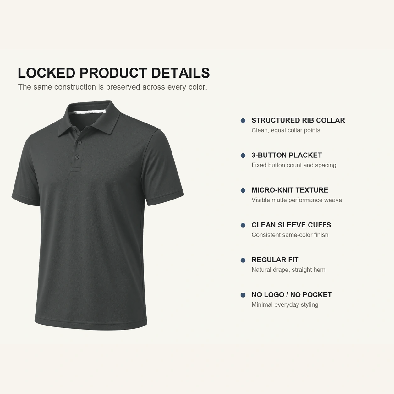 Dry-fit polo shirt product details