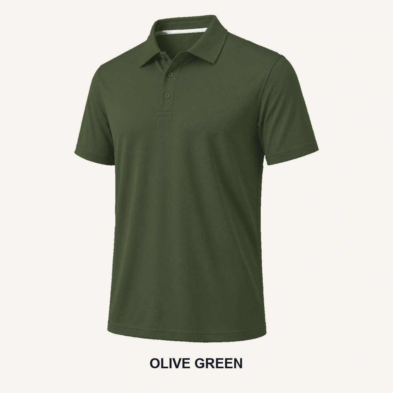 Olive Green performance polo shirt