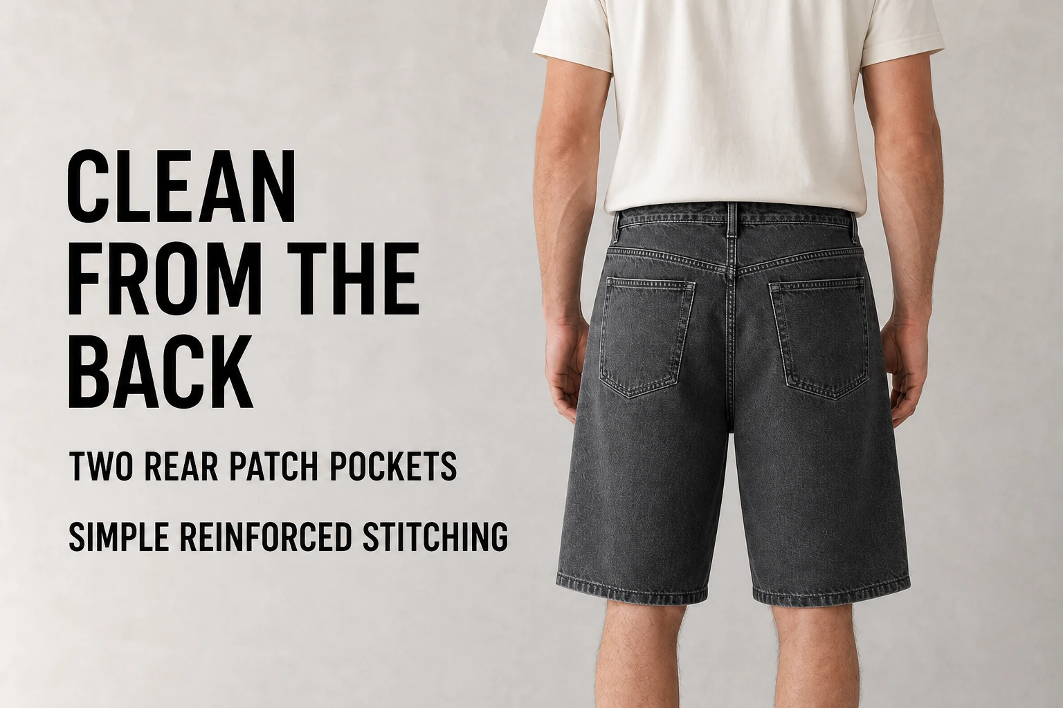 Two reinforced rear patch pockets