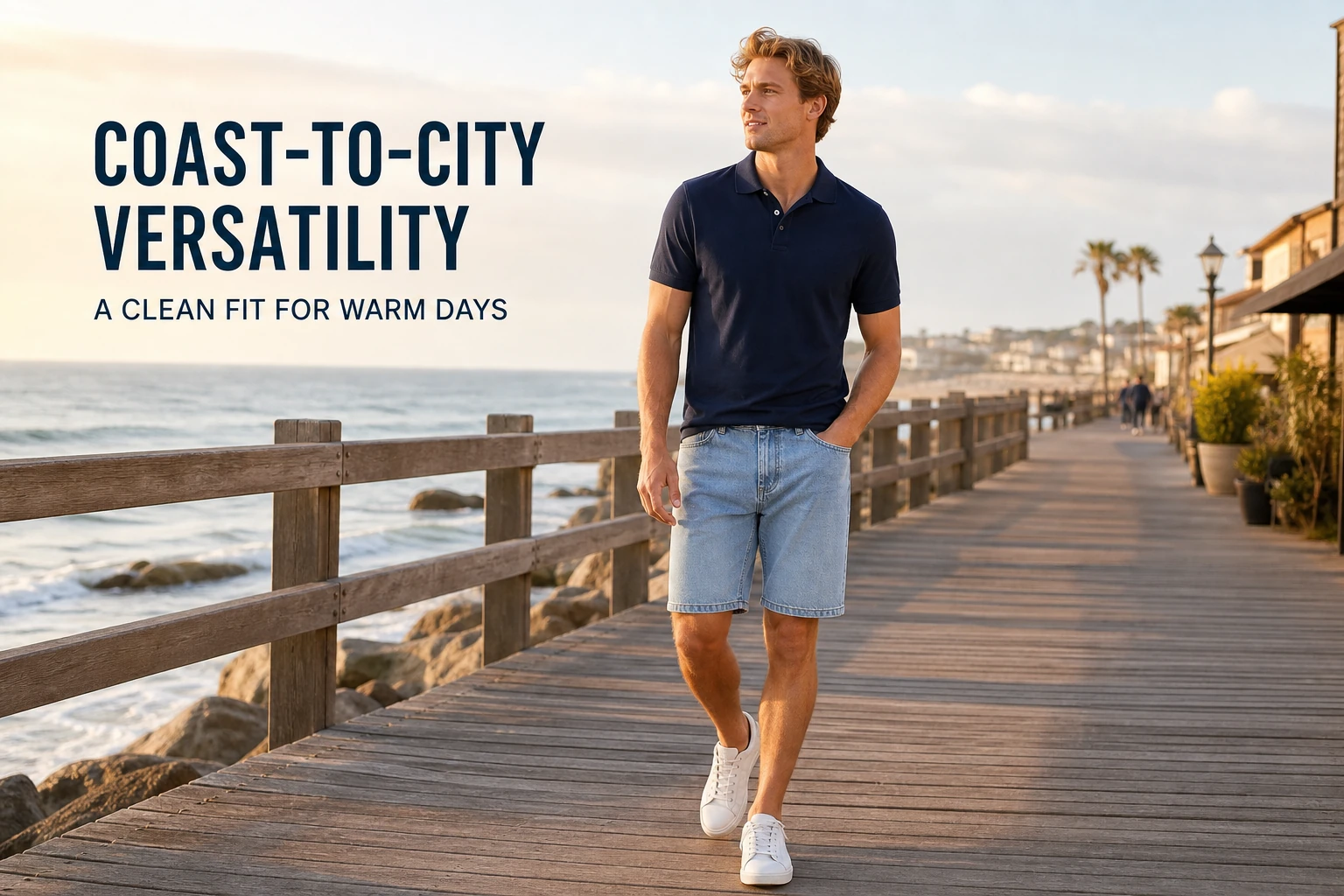 Light Wash denim shorts for warm coastal days