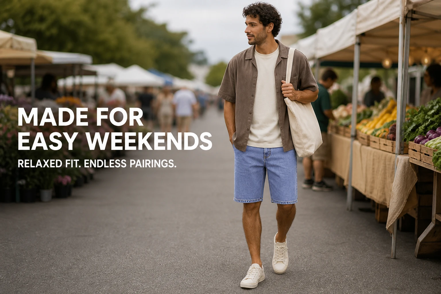 Dusty Blue denim shorts for easy weekends