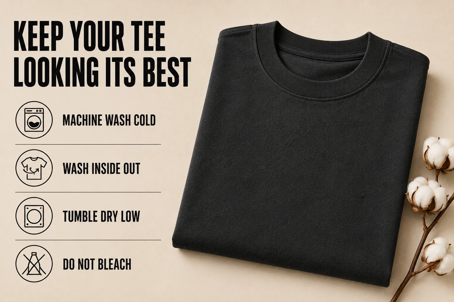Easy care guide for heavyweight T-shirts