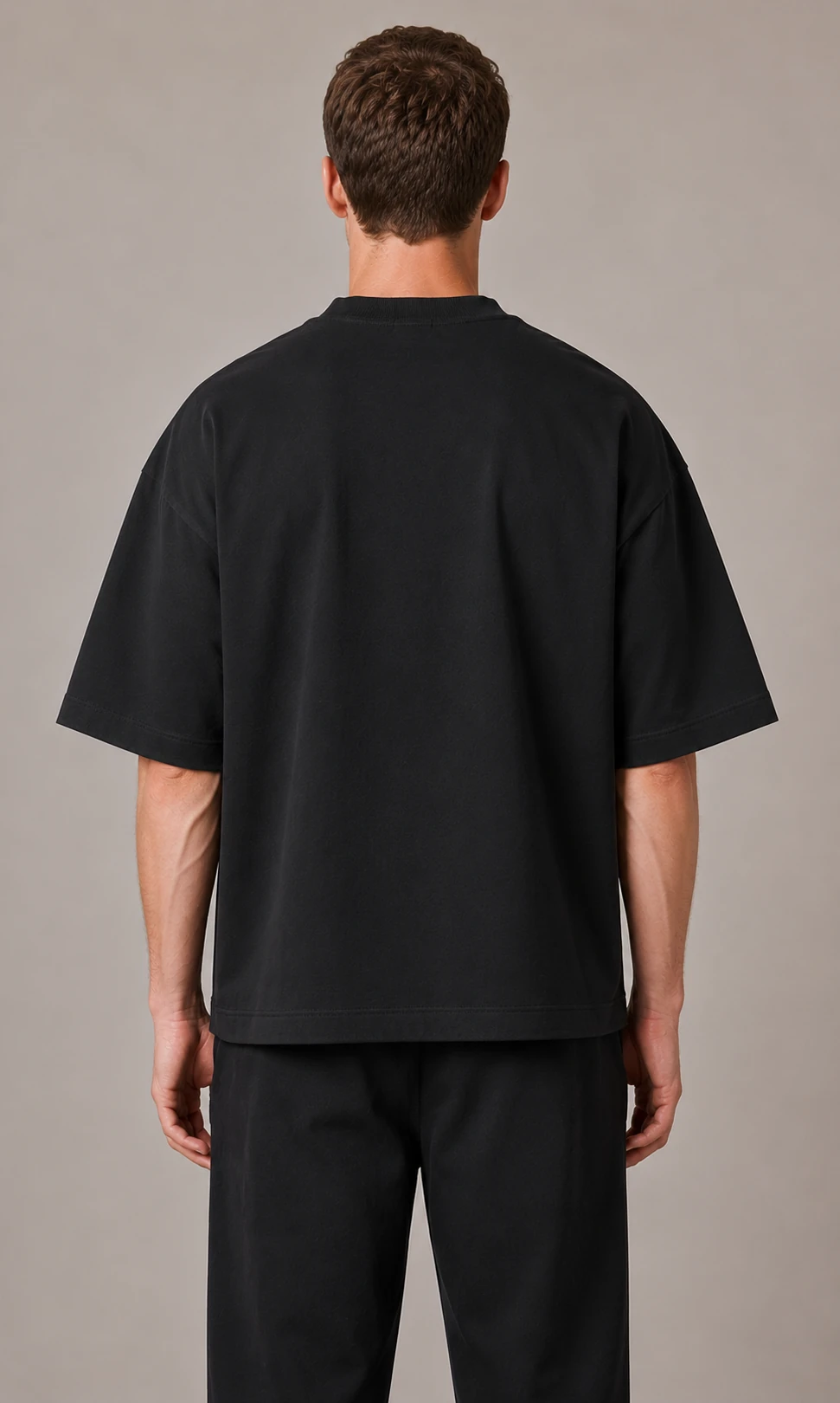 Back view of the Off Black oversized T-shirt