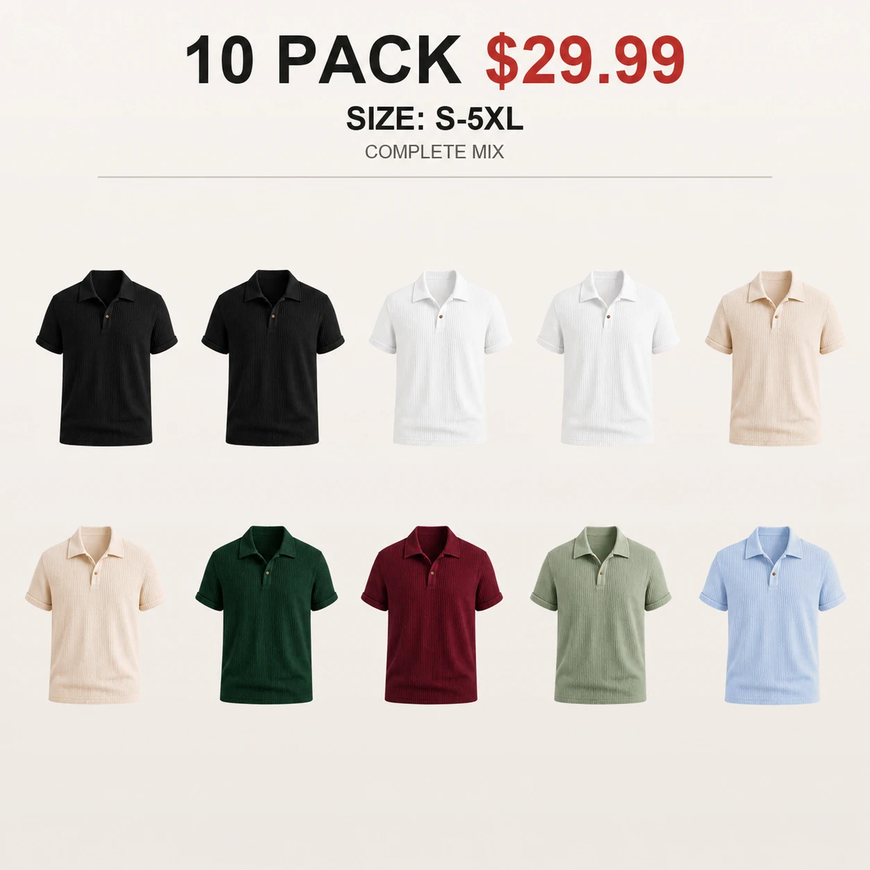 Ten-pack Complete Mix polo shirt mix