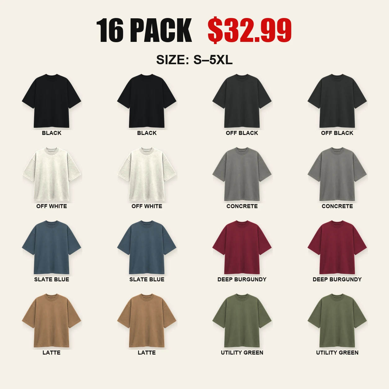 Sixteen-pack Full Color Rotation with matching colors grouped together
