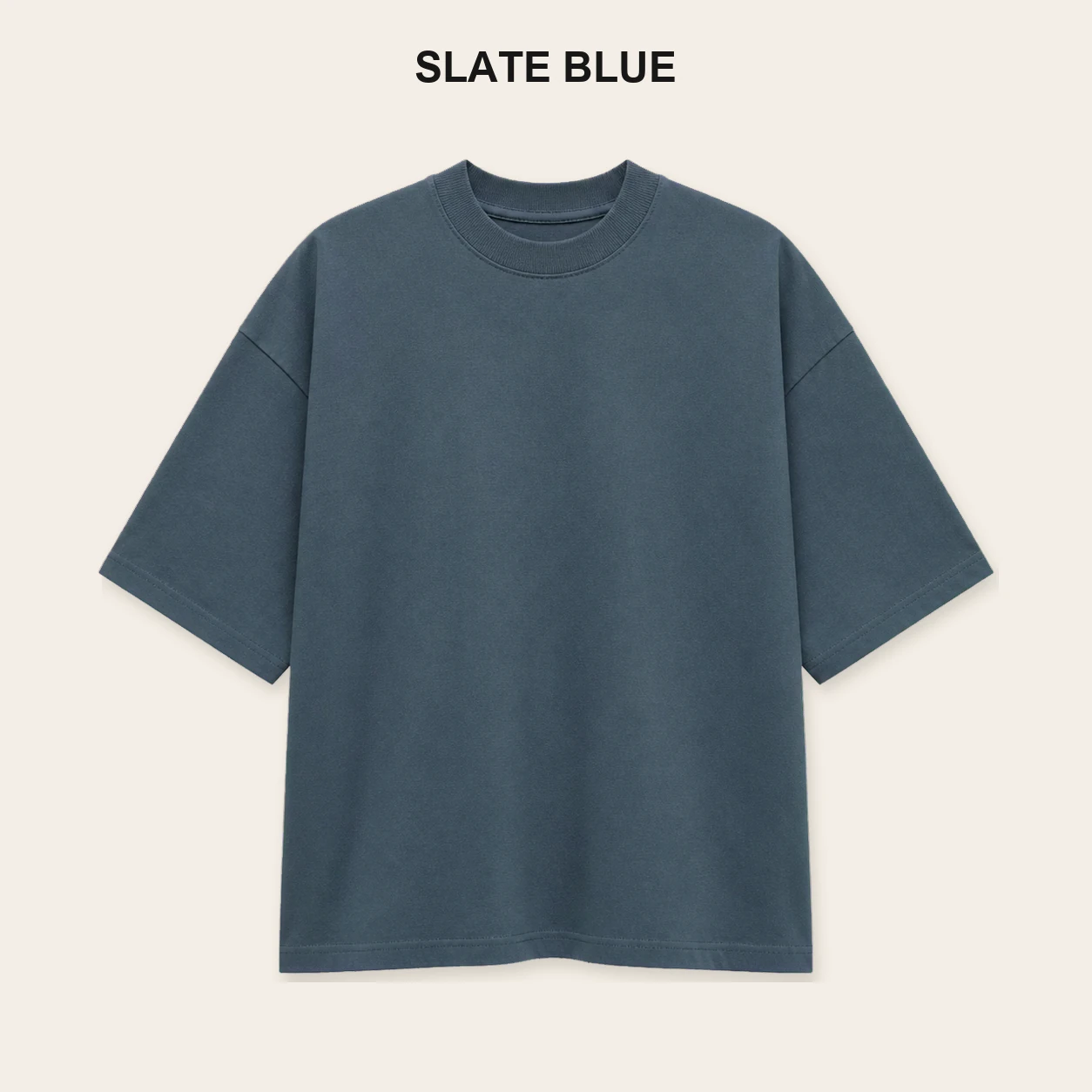 Single Slate Blue Max Heavyweight oversized T-shirt