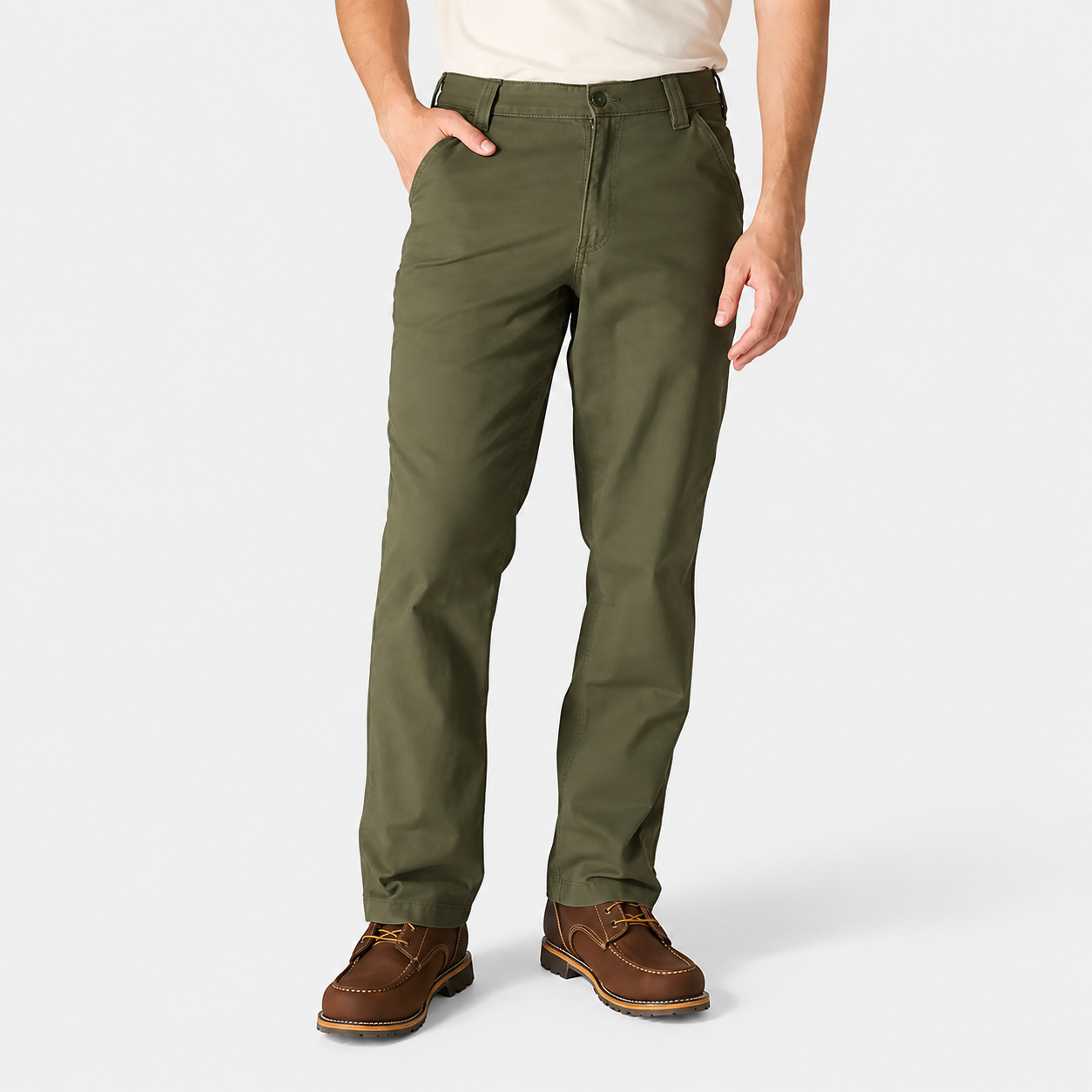 Moss stretch canvas work pants
