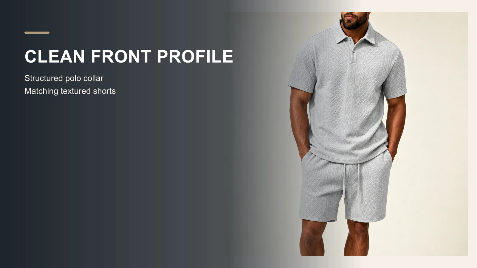 Men's polo and drawstring shorts image 3