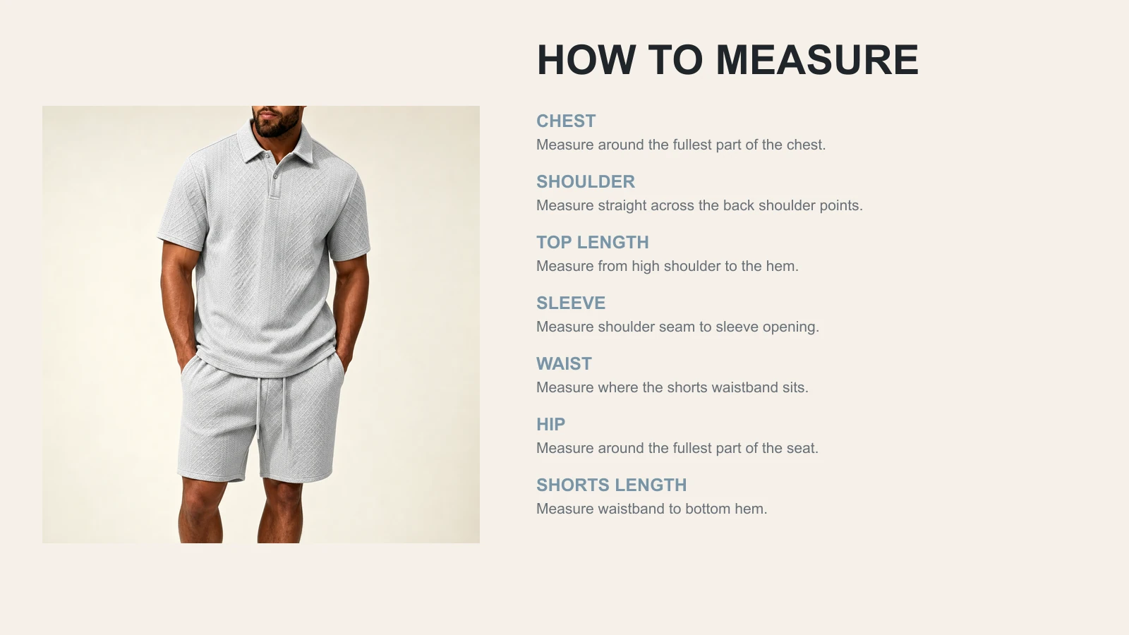 Men's polo and drawstring shorts image 21