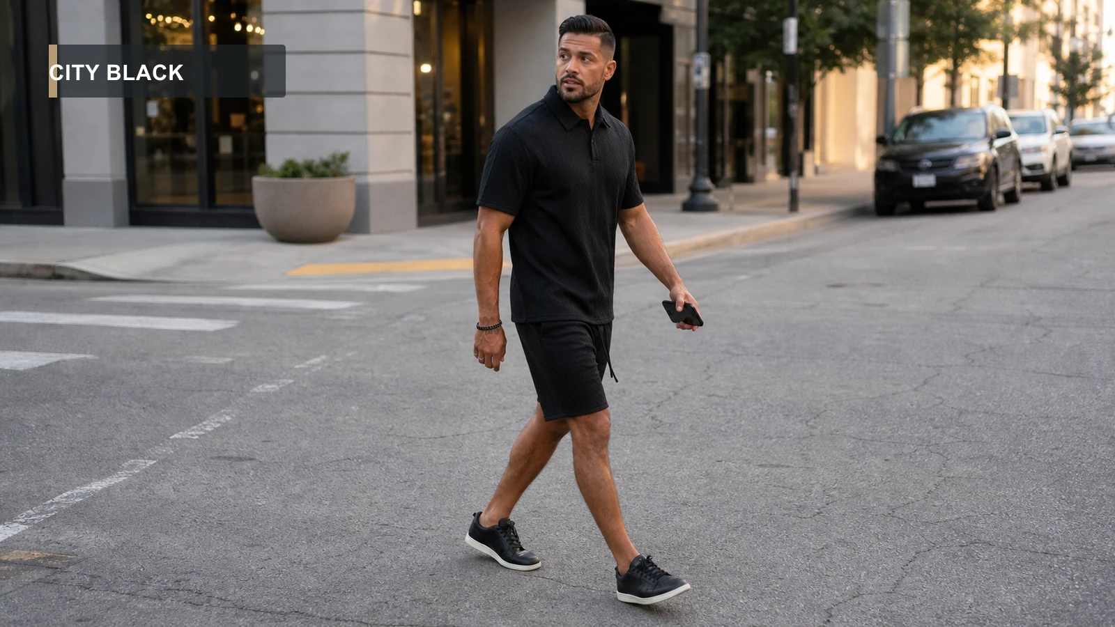 Men's polo and drawstring shorts image 29