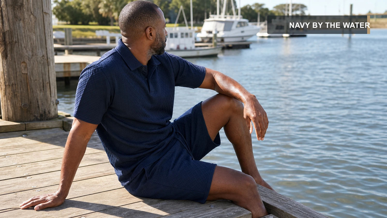 Men's polo and drawstring shorts image 30