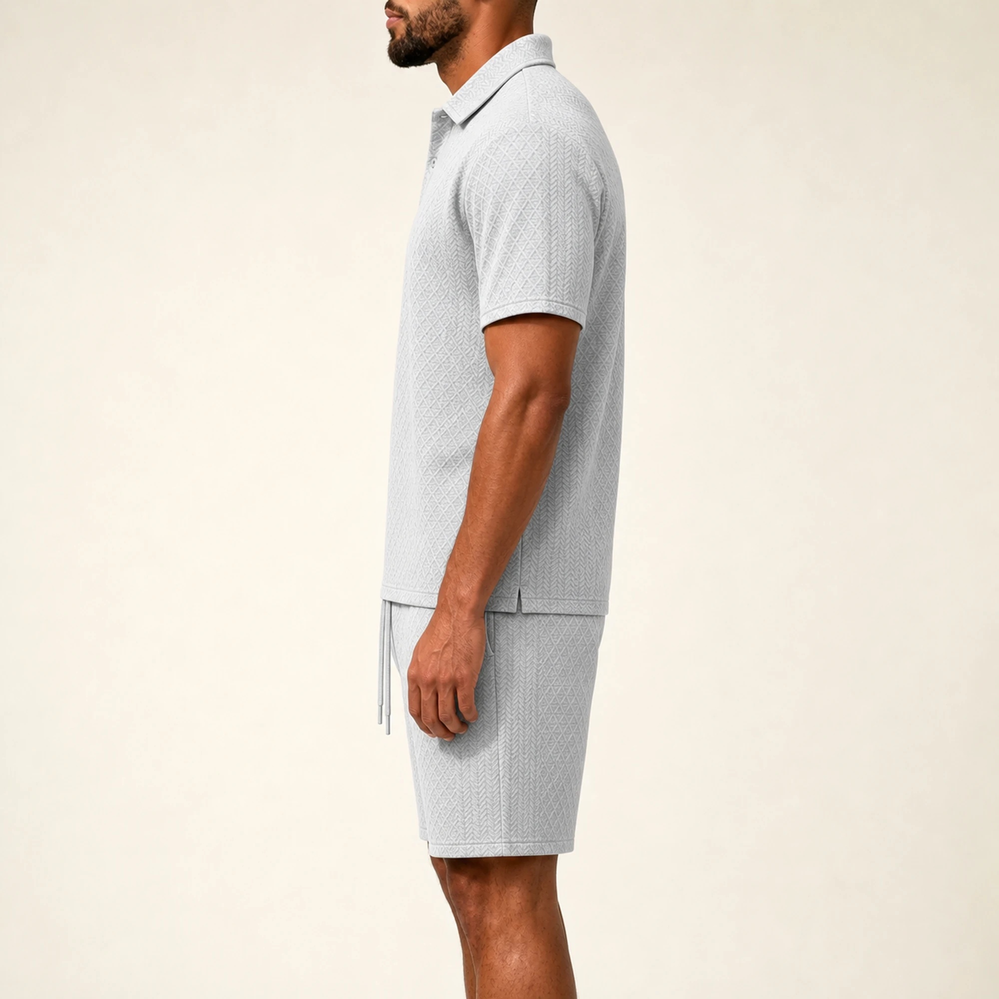 Men's polo and drawstring shorts image 14