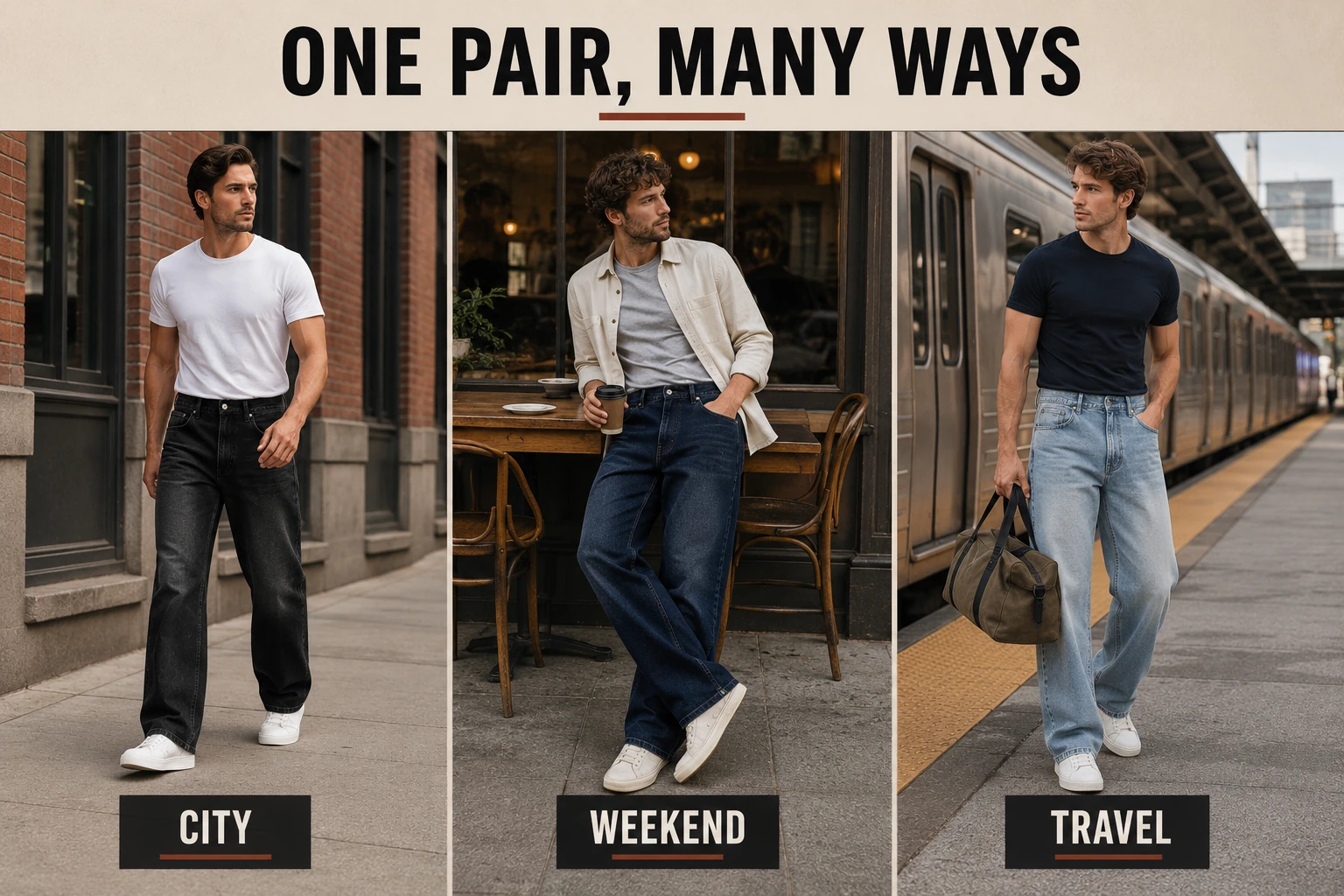 Versatile ways to style relaxed straight jeans
