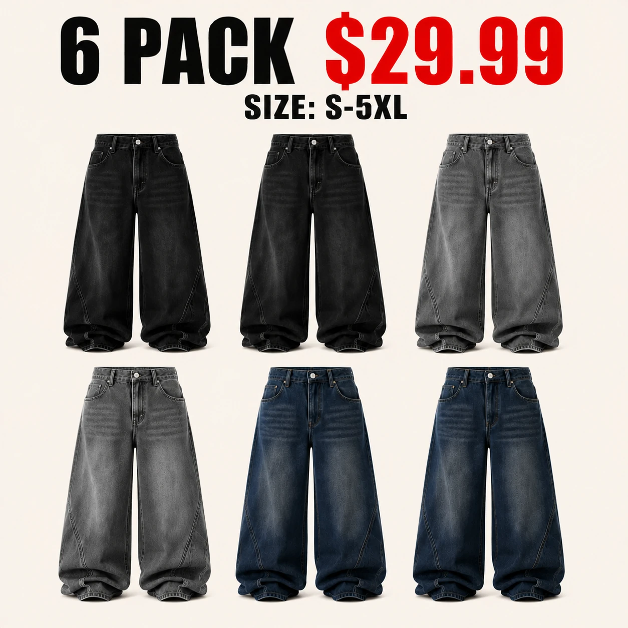 Six-pack Dark Core jeans