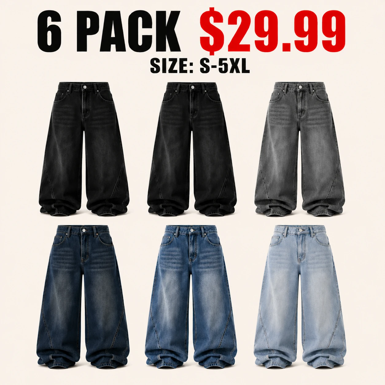 Six-pack Everyday Mix jeans