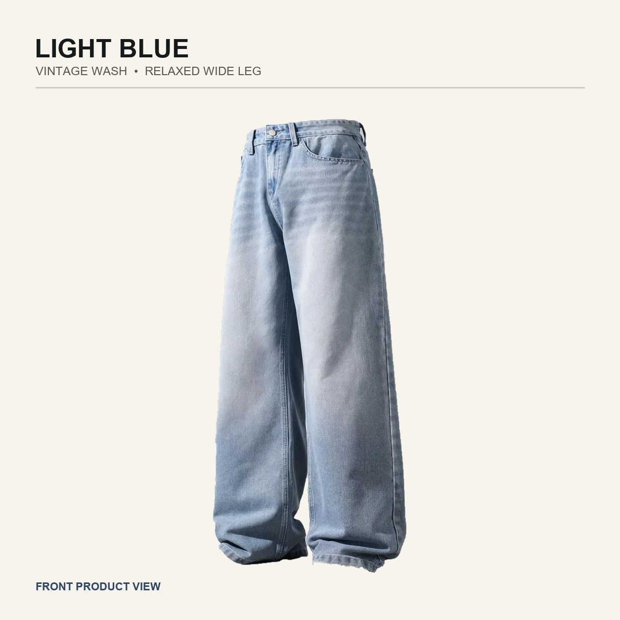 Light Blue Wash wide-leg jeans