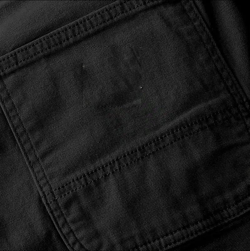 Cotton canvas and pocket construction close-up