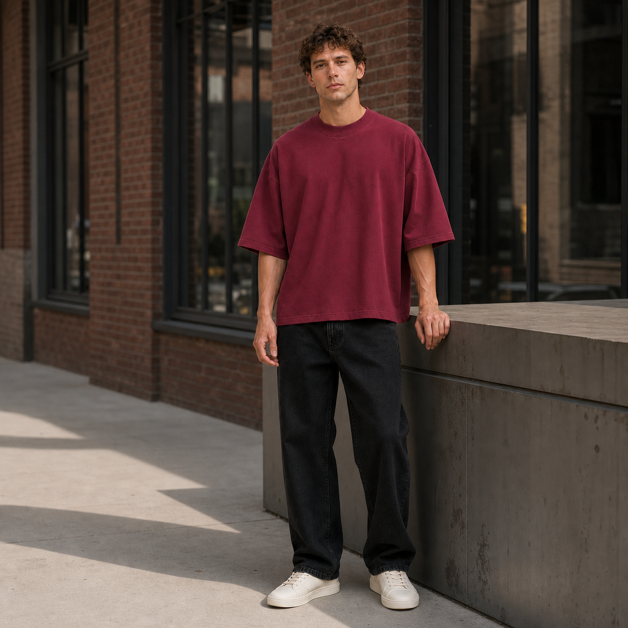Men's 7.5 oz Max Heavyweight Cropped Oversized T-Shirts - 8 & 16 Pack