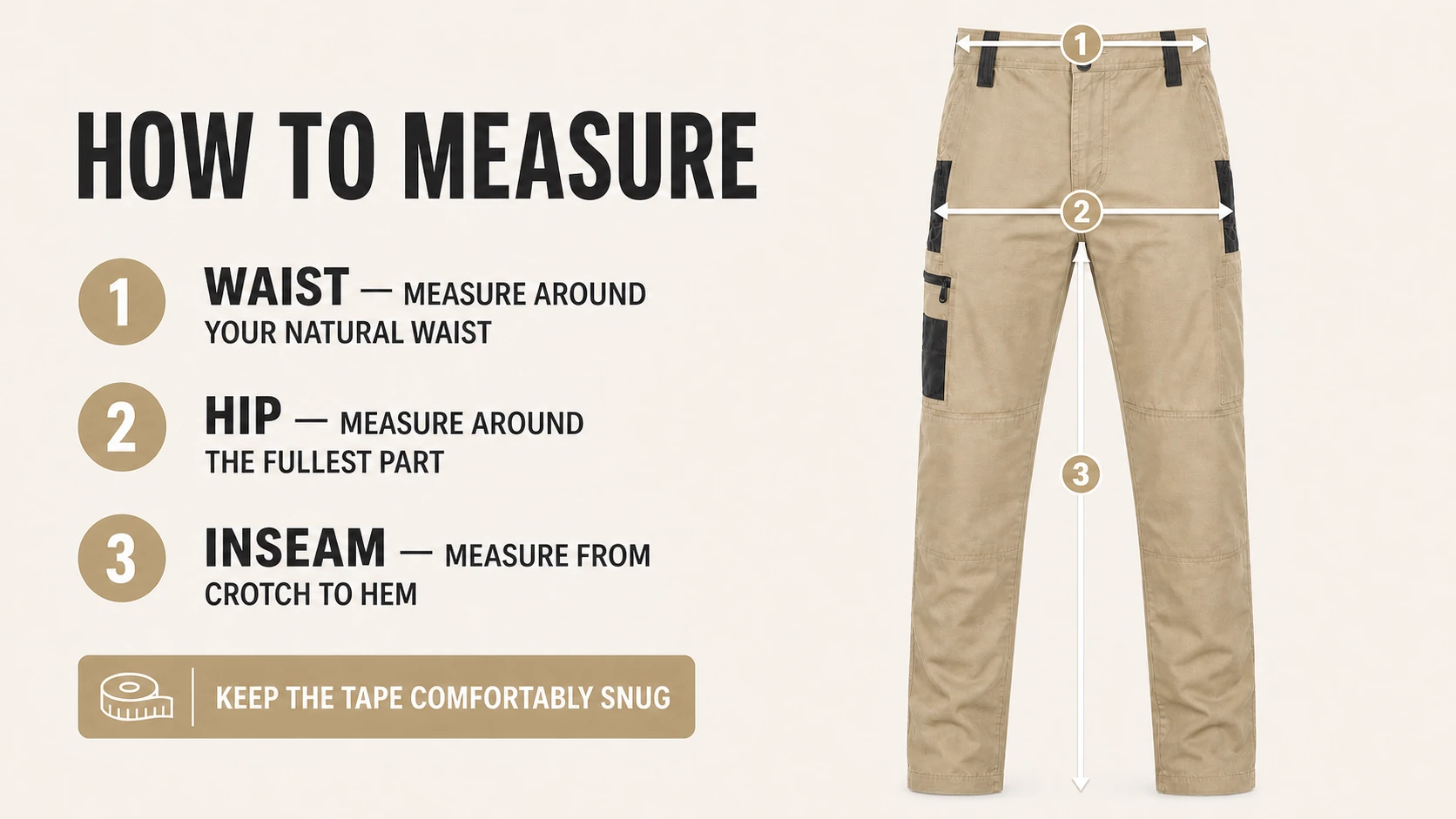 How to measure waist, hip and garment length