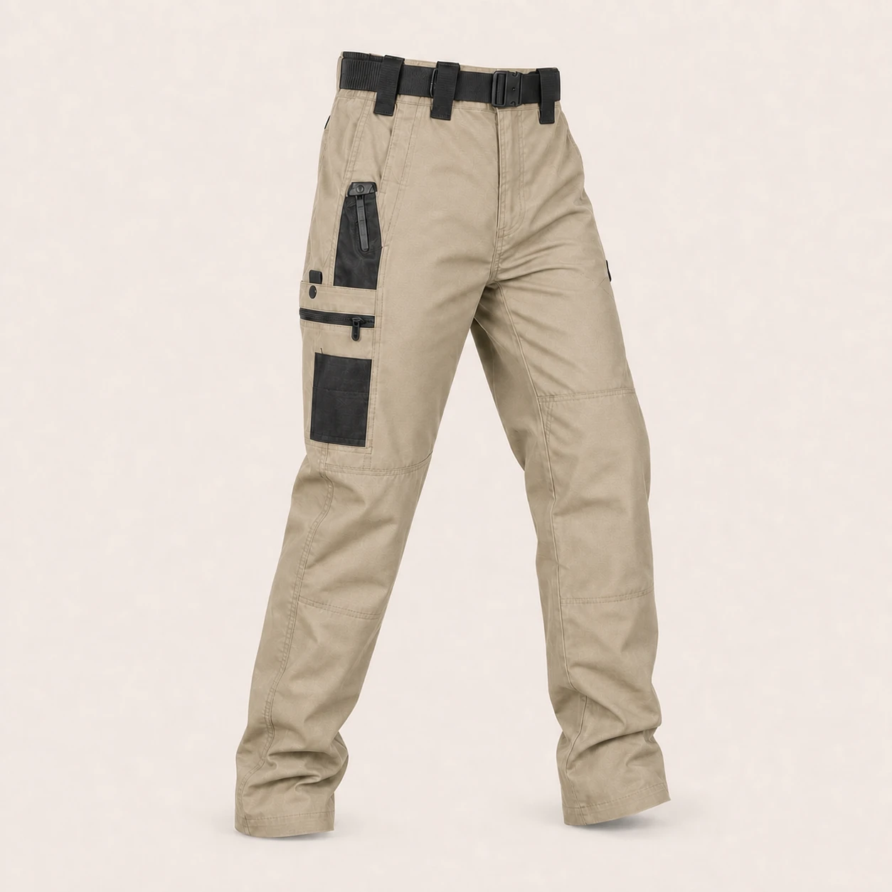 Khaki tactical cargo work pants
