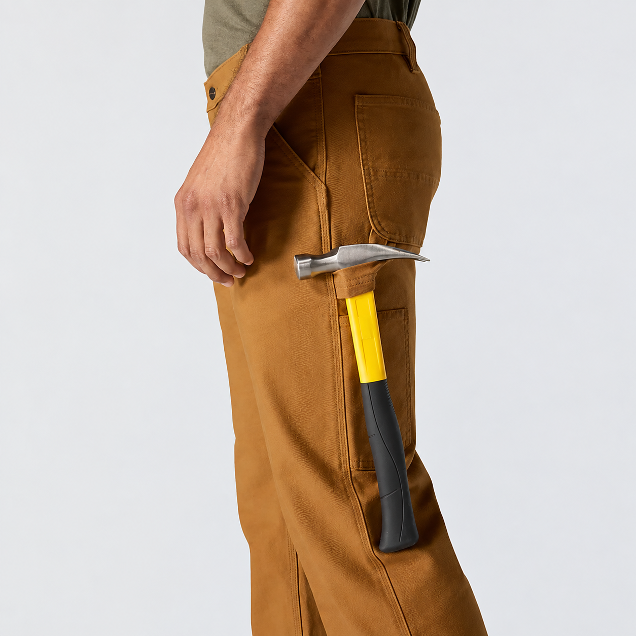 Tool pocket and hammer-loop close-up