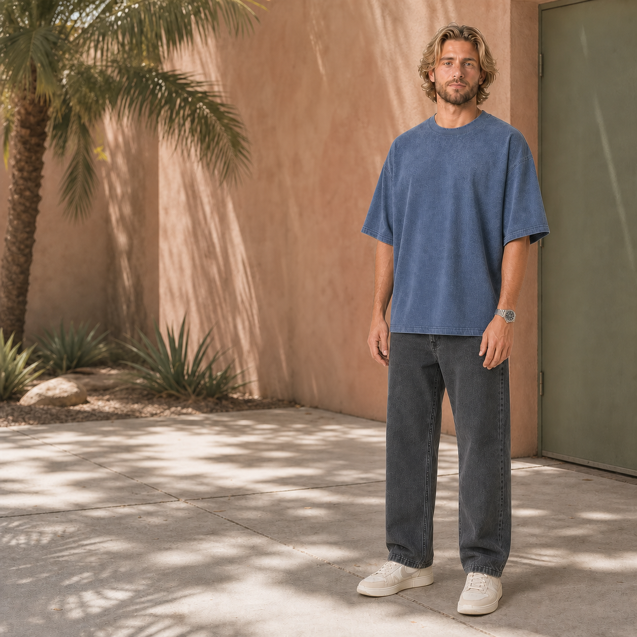 Men's Oversized Vintage-Wash Cotton T-Shirts - 4-Pack, 8-Pack or 12-Pack