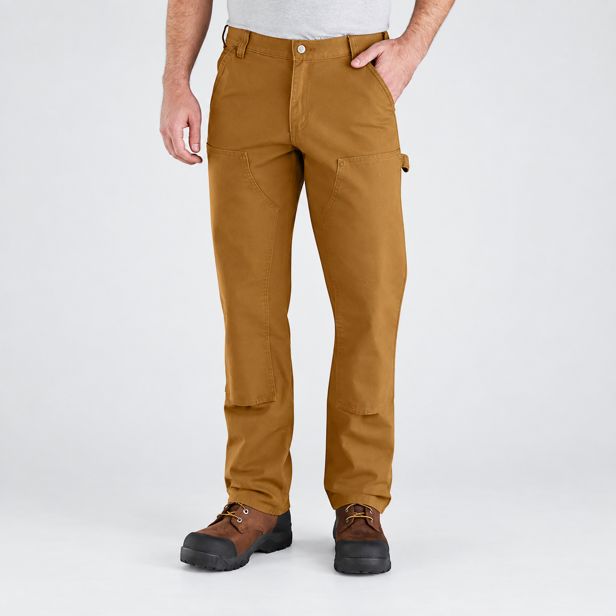 Workwear Brown heavy-duty duck work pants