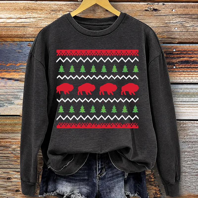 Buffalo Christmas Football Sweatshirt