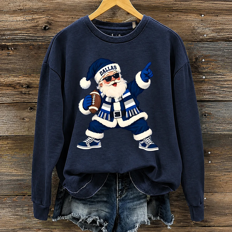 Dallas Football Santa Sweatshirt